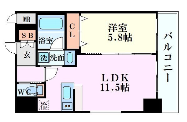 新大阪駅 徒歩5分 14階の物件間取画像